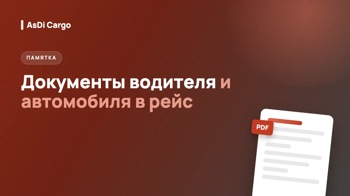 Документы водителя и автомобиля для международного рейса